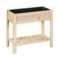 Houten Verhoogde Plantenkast met Bloembakplank – 80x75x40 cm – Massief dennenhout
