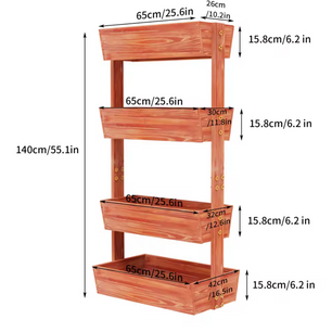 4-Laags Verhoogde Plantenbak met Ladderdesign