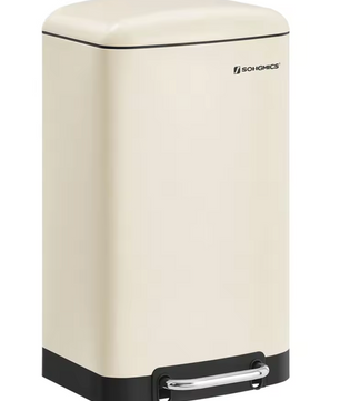Beige Prullenbak van 30L – Stijlvol, Hygiënisch en Ruimtebesparend
