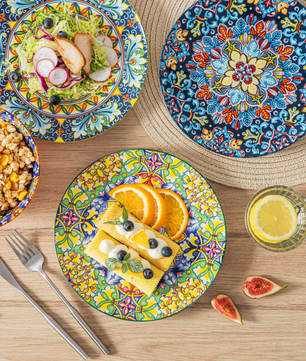 Boheemse Stijl Serviesset 24-Delig of 48-Delig - Keramisch Servies
