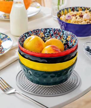 Boheemse Stijl Serviesset 24-Delig of 48-Delig - Keramisch Servies