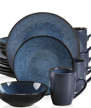 Nordic Stijl Serviesset 16-Delig / 32-Delig / 48-Delig – Keramisch Set Vintage Blauw