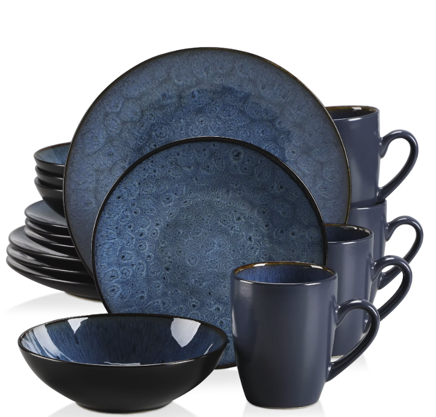 Nordic Stijl Serviesset 16-Delig / 32-Delig / 48-Delig – Keramisch Set Vintage Blauw
