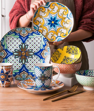 Klassiek Porseleinen Serviesset – Servies in Oosterse Stijl – 16- of 32-delig