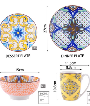 Klassiek Porseleinen Serviesset – Servies in Oosterse Stijl – 16- of 32-delig