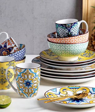 Klassiek Porseleinen Serviesset – Servies in Oosterse Stijl – 16- of 32-delig
