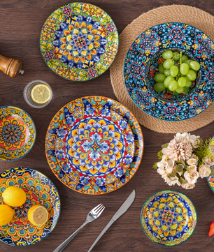Boheemse Stijl 12-delige Serviesset – Keramisch Servies