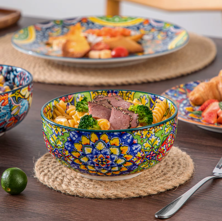 Boheemse Stijl 12-delige Serviesset – Keramisch Servies