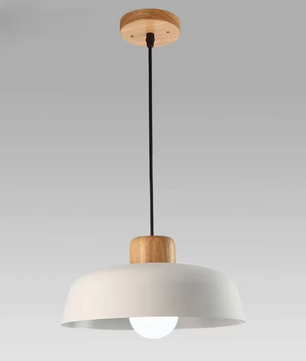 Skandi Moderne Scandinavische Hanglamp van Hout & Metaal