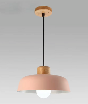 Skandi Moderne Scandinavische Hanglamp van Hout & Metaal