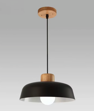 Skandi Moderne Scandinavische Hanglamp van Hout & Metaal