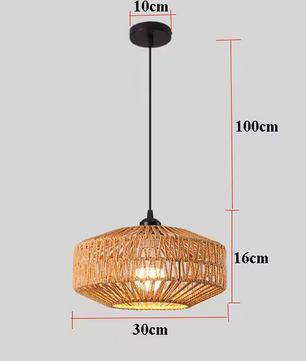 Handgemaakte Rotan Plafondlamp – Klassieke Stijl