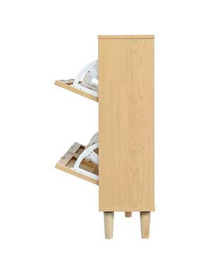 Rotan Houten Schoenenkast met 4 Lades – 100x25x90cm