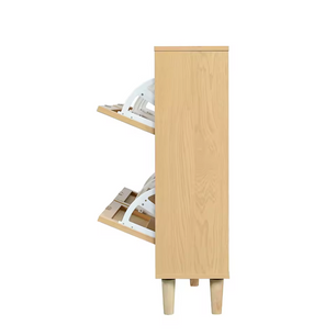 Rotan Houten Schoenenkast met 4 Lades – 100x25x90cm
