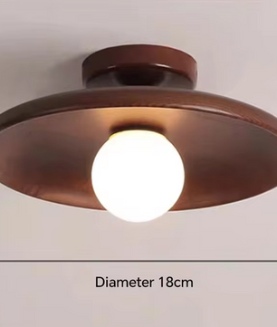 Nordic Houten Plafondlamp – Rond Design | Diameter van 18/28cm