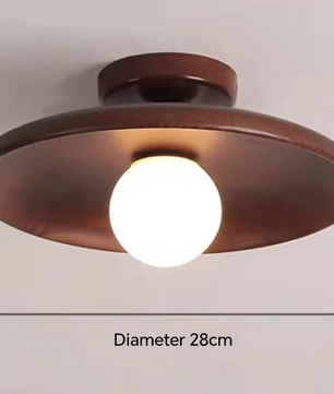 Nordic Houten Plafondlamp – Rond Design | Diameter van 18/28cm