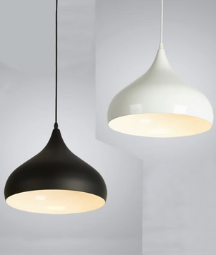 Vintage Industriële Hanglamp – 30cm | Zwart of Wit