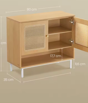 Rotan Garderobe Schoenenkast 3-Laags – Verstelbaar