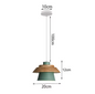 Groene Scandinavische Hanglamp – Aluminium & Hout Design – Verstelbaar E27