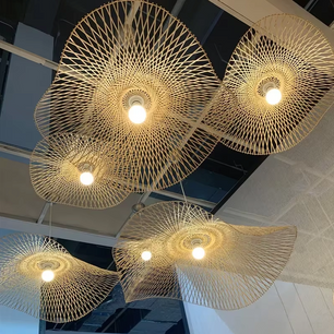 Boho Vintage Handgemaakte Rotan Hanglamp – Natuurlijke Look