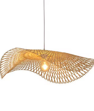 Boho Vintage Handgemaakte Rotan Hanglamp – Natuurlijke Look