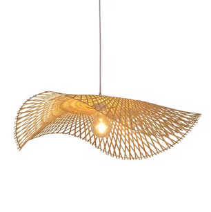 Boho Vintage Handgemaakte Rotan Hanglamp – Natuurlijke Look