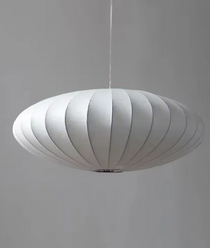 Italiaanse Zijden Hanglamp Crème/off-white – Moderne Zijden Lamp 40cm