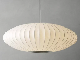 Italiaanse Zijden Hanglamp Crème/off-white – Moderne Zijden Lamp 40cm
