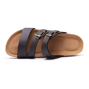 KIDMI Drie Bandjes Sandalen van Kurk en PVC-leer