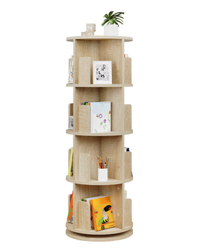 Roterende Boekenkast met 4 Niveaus  – Kast met Draaimechanisme
