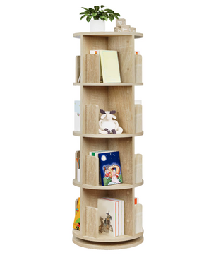Roterende Boekenkast met 4 Niveaus  – Kast met Draaimechanisme