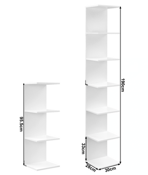 Stapelbare (modulaire) 7-Laagse Boekenkast – Wit