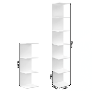 Stapelbare (modulaire) 7-Laagse Boekenkast – Wit