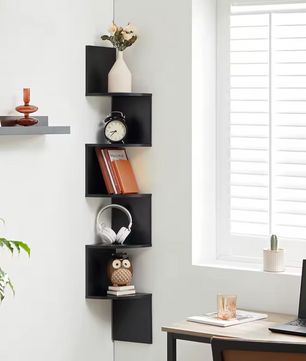 5-Laagse Design Wandkast – Stijlvolle Wandplank voor Boeken, Planten en Decoraties