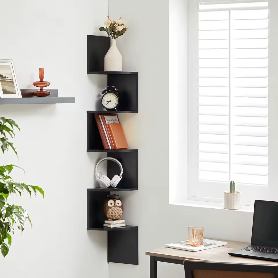 5-Laagse Design Wandkast – Stijlvolle Wandplank voor Boeken, Planten en Decoraties