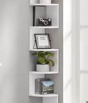 5-Laagse Design Wandkast – Stijlvolle Wandplank voor Boeken, Planten en Decoraties