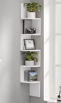 5-Laagse Design Wandkast – Stijlvolle Wandplank voor Boeken, Planten en Decoraties