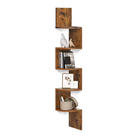 5-Laagse Design Wandkast – Stijlvolle Wandplank voor Boeken, Planten en Decoraties