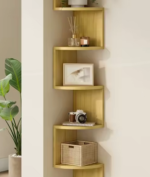 5-Laagse Design Wandkast – Stijlvolle Wandplank voor Boeken, Planten en Decoraties