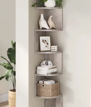 5-Laagse Design Wandkast – Stijlvolle Wandplank voor Boeken, Planten en Decoraties