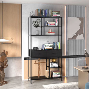 Hoge Industriële Boekenkast met Laden