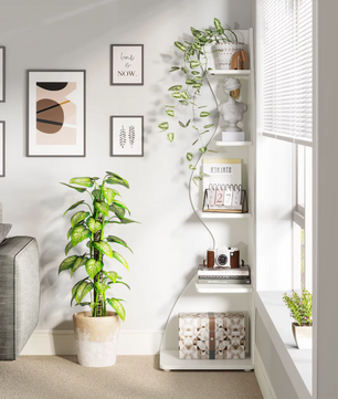 Moderne 5-Laags Hoek Boekenkast – Zeegras Design