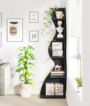 Moderne 5-Laags Hoek Boekenkast – Zeegras Design