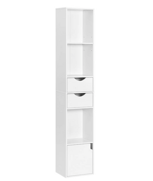 Staande Boekenkast met Laden en Deur – Modern Houten Design 30x24x158cm