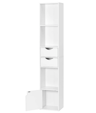 Staande Boekenkast met Laden en Deur – Modern Houten Design 30x24x158cm