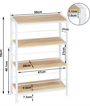 Sedia Smalle Ladderkast met 4 Niveaus – 50x20x78cm