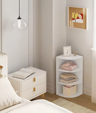 Witte Wandplank – 4-Laags Hangende of Staande Boekenplank