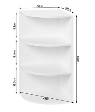 Witte Wandplank – 4-Laags Hangende of Staande Boekenplank
