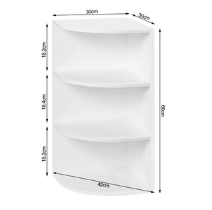 Witte Wandplank – 4-Laags Hangende of Staande Boekenplank