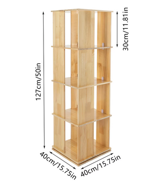 Sedia 4-Lagen Roterende Kast van PVC Hout – Staande Displaykast